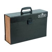 Fellowes Fächertasche R-Kive Handifile, 21 Fächer, schwarz Faserplatten-Konstruktion, mit Tragegriff und Schnappver- (9351501)