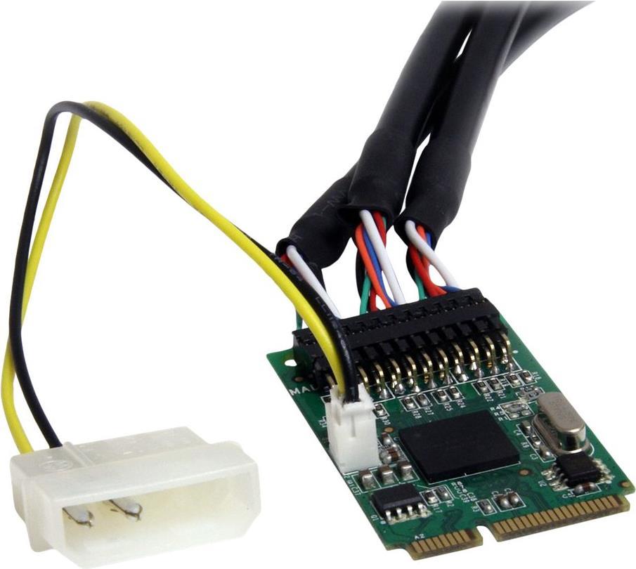 StarTech.com MPEX1394B3 FireWire-Adapter, PCI Express Mini Card, 2x FireWire 800 + 1x FireWire 400, Schwarz, Edelstahl