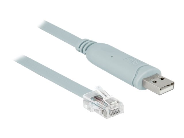Delock 63308 USB 2.0 Typ-A auf RS-232 RJ45 Adapter 5 m Grau