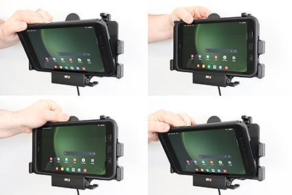 Brodit 713387 Aktive Kfz-Ladeschale Galaxy Tab Active 5 Pogo Molex Schwarz