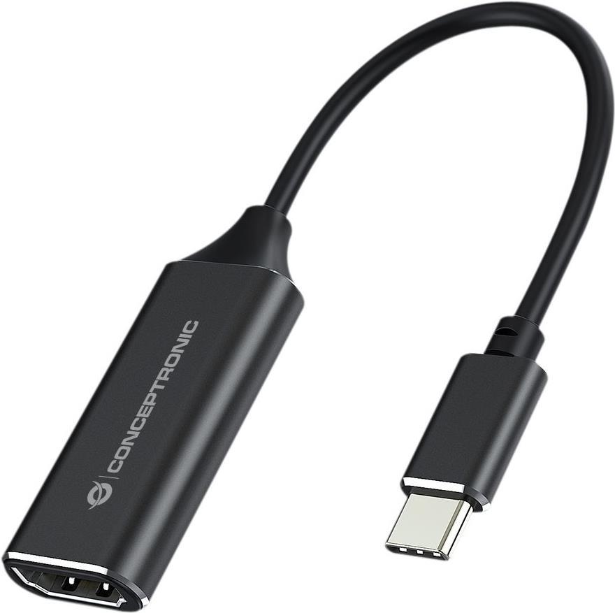 Conceptronic ABBY USB-C-zu-HDMI-Adapter - HDMI Typ A (Standard) - USB Typ-C - Weiblich - Männlich - Gerade - Gerade (ABBY03B)