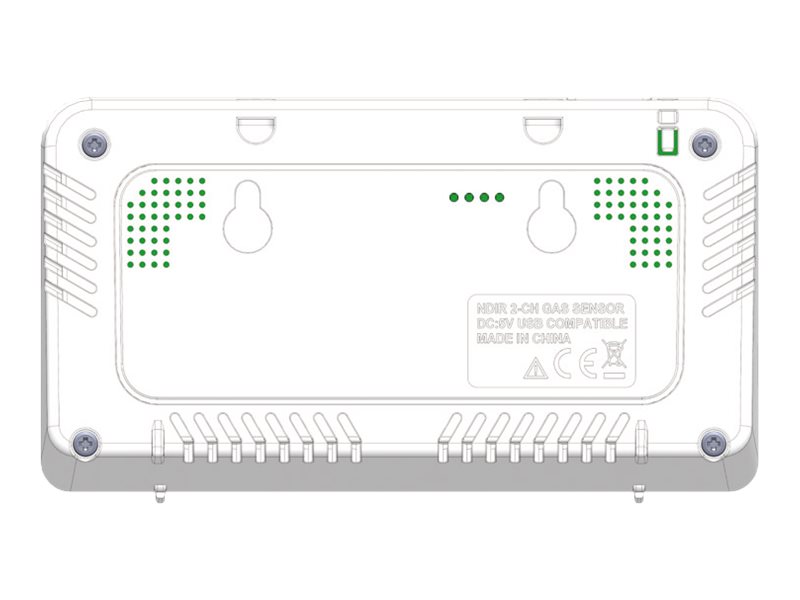 TFA AIRCO2NTROL 5000 Thermo-Hygro-CO2-Messgerät, Kabelgebunden, Weiß