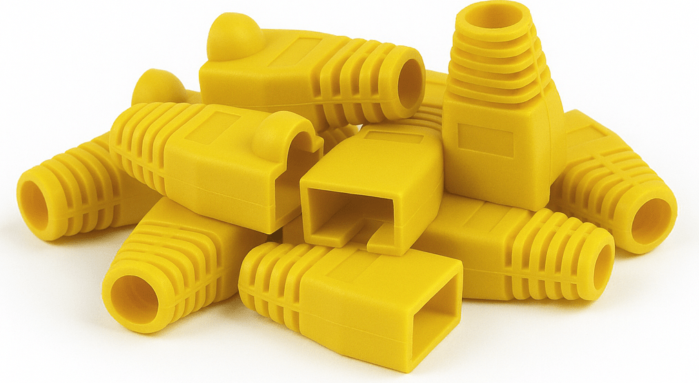 DSIT DANICOM RJ45 Tule Gelb - 10 Stück (DC-RJ45-BOOT-YELLOW-10PCE)