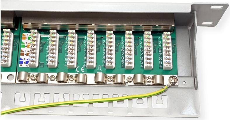 VALUE Kat.6A (Class EA) 19"-Patchpanel, 24 Port, geschirmt, Grau