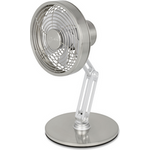 Unold 86705 Akku-Tischventilator Steel Flex Chrom 14 cm 4 W 3 Stufen