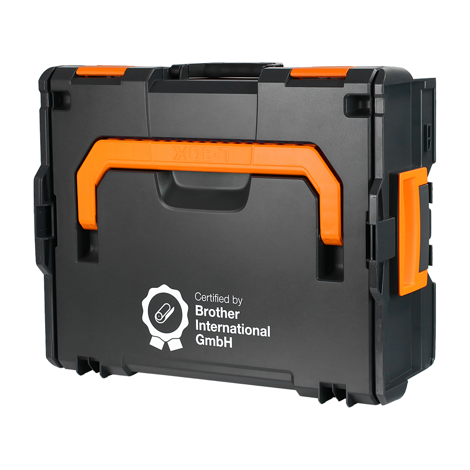 Brother L-BOXX 136 Systemkoffer mit Schaumstoffeinlage Schwarz/Orange 440x360x150mm
