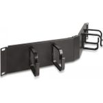 Delock 19? Kabelmanagement Rangierpanel mit 4 Bügeln 2 HE gewinkelt schwarz (66978)