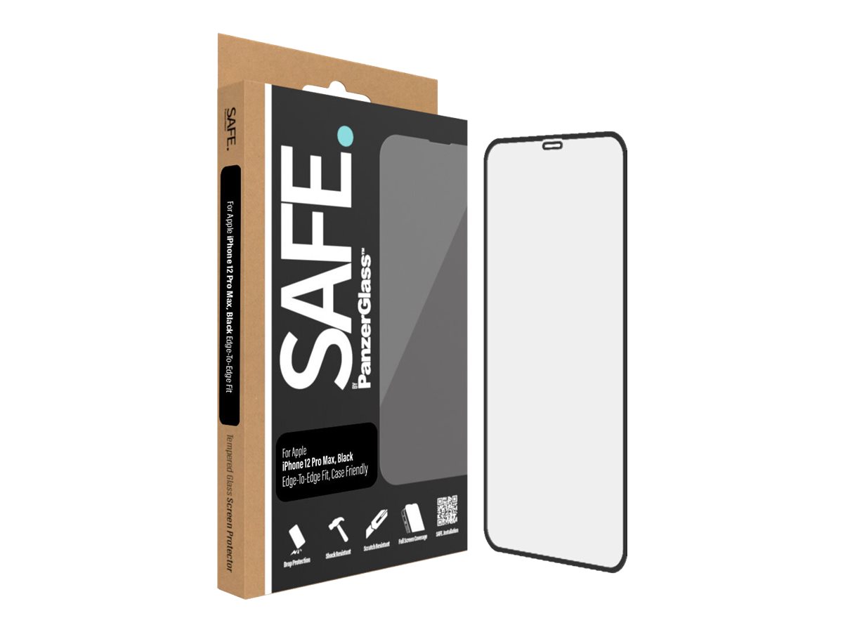 SAFE. by PanzerGlass Displayschutzglas Apple iPhone 12 Pro Max Edge-to-Edge Schwarz, Transparent