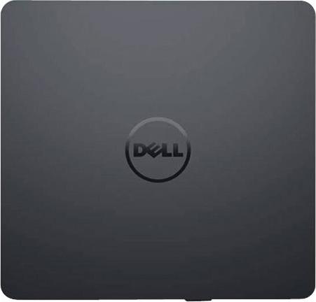 Dell External USB Slim DVD±RW drive with 24x CD and 8x DVD read/write speeds, compact design, and tray media load (RKR9T)