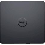 Dell External USB Slim DVD±RW drive with 24x CD and 8x DVD read/write speeds, compact design, and tray media load (RKR9T)