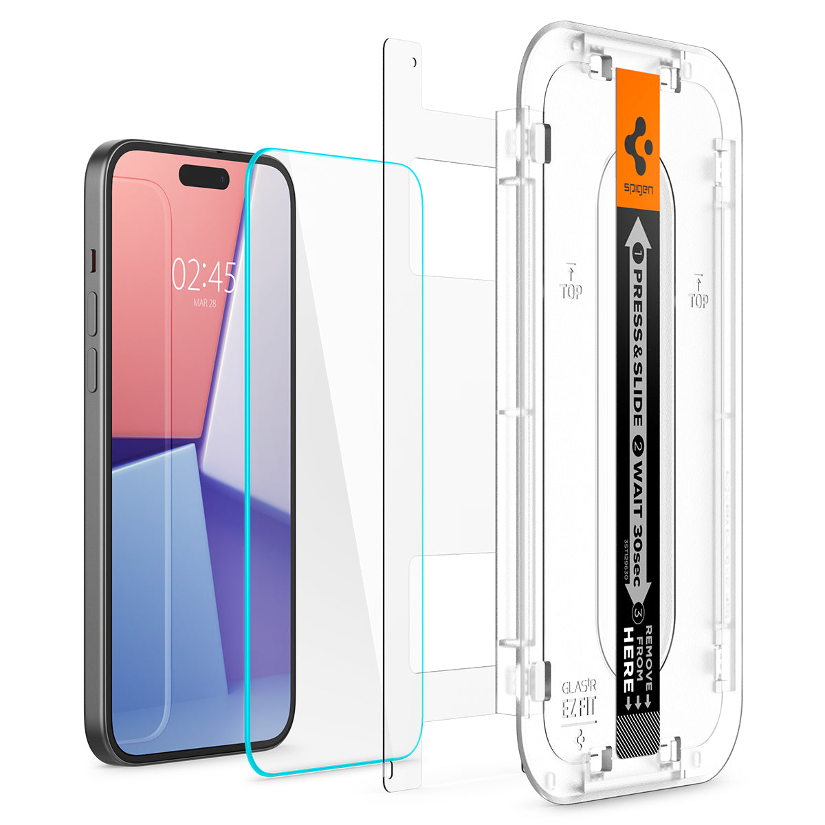 Spigen GLAS.tR EZ Fit Bildschirmschutz 2 Stück Transparent