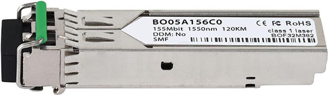 Kompatibler Korenix SFP100SM120-w BlueOptics© BO05A156C0D SFP Transceiver, LC-Duplex, 100BASE-ZX, Singlemode Fiber, 1550nm, 120KM, DDM, 0°C/+70°C (SFP100SM120-w-BO)