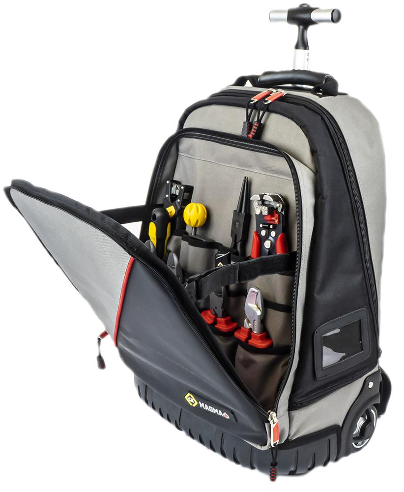 C.K Tools Rucksack mit Rädern Plus MA2654 - Robuster Werkzeugrucksack 55x38x24 cm (MA2654)