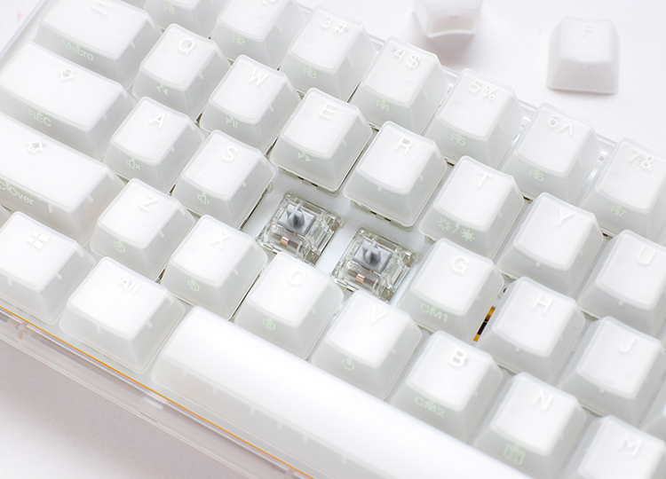 Ducky One 3 Mini Aura Edition Gaming-Tastatur mechanisch MX Silent Red RGB USB QWERTZ Weiß