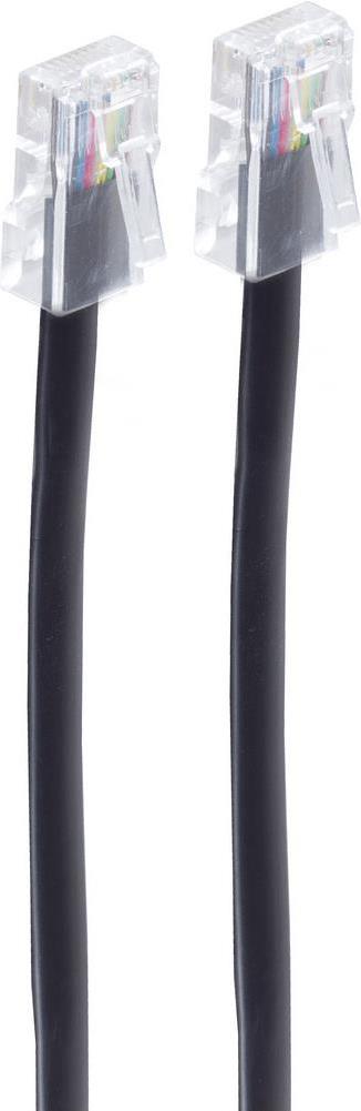 shiverpeaks BASIC-S Modular-Kabel, RJ45-RJ45 Stecker, 3.0 m Länge: 3.0 m, Farbe: schwarz, 8-adrig (BS70083-8/8)