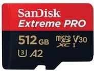 SanDisk Extreme Pro Flash Speicherkarte 512 GB A2 Video Class V30 UHS I U3 Class10 microSDXC UHS I  - Onlineshop JACOB Elektronik