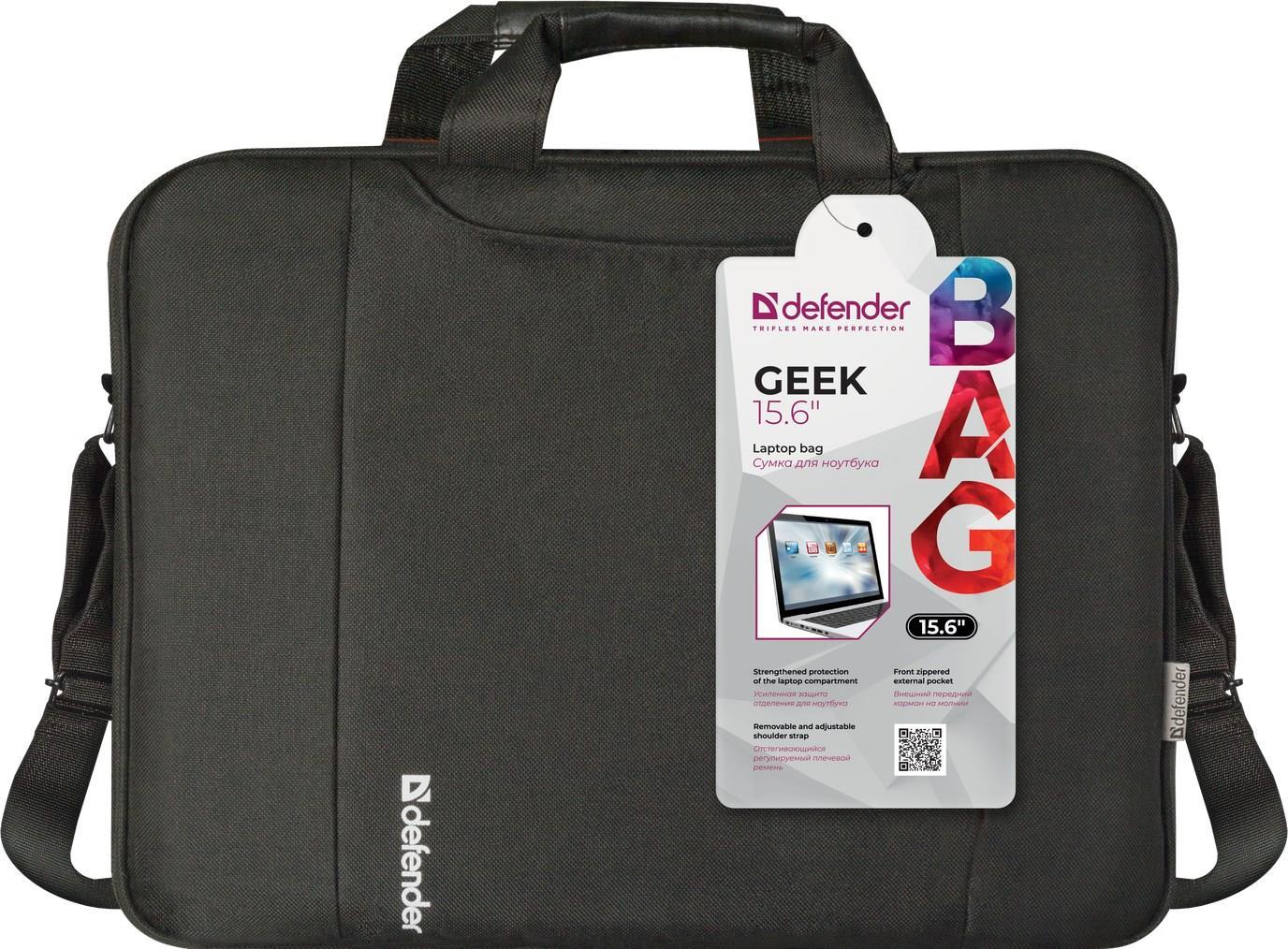 Defender Geek laptoptasche 39,6 cm (15.6") Schwarz (26084)