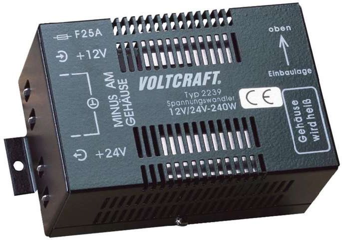 Voltcraft 12/10 Gleichspannungswandler, DC-DC-Wandler Getaktet 24 V/DC/10 A 240 W (2239)