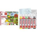 Marabu KiDS Window Color-Set "Bauernhof", 6 x 25 ml Fenstermalfarbe, Wasserbasis, ablösbar, Inhalt: 6x 25 ml - 1 Stück (0306000000006)