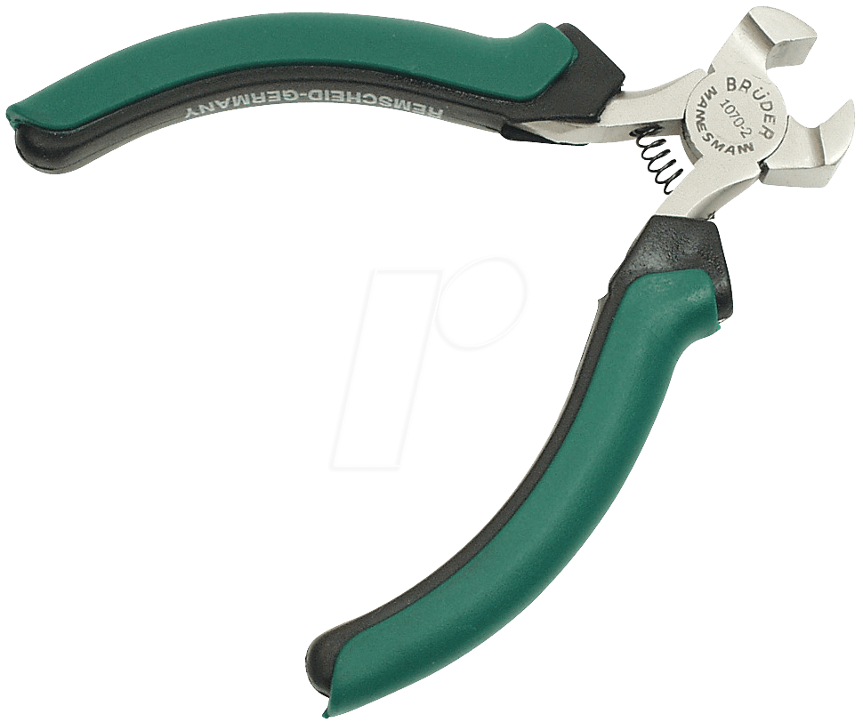 BRÜDER MANNESMANN GREEN LINE BRÜDER MANNESMANN Vornschneider "Elektronik", 115 mm aus Werkzeugstahl, Farbe: grün / silber / schwarz, mit 2 - 1 Stück (M1070-2)