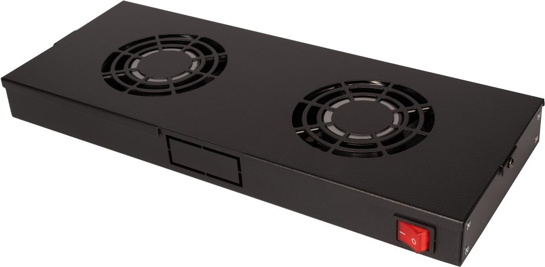ROLINE 19 Zoll Lüftereinheit 2 Lüfter ON/OFF schwarz (26.21.0304)