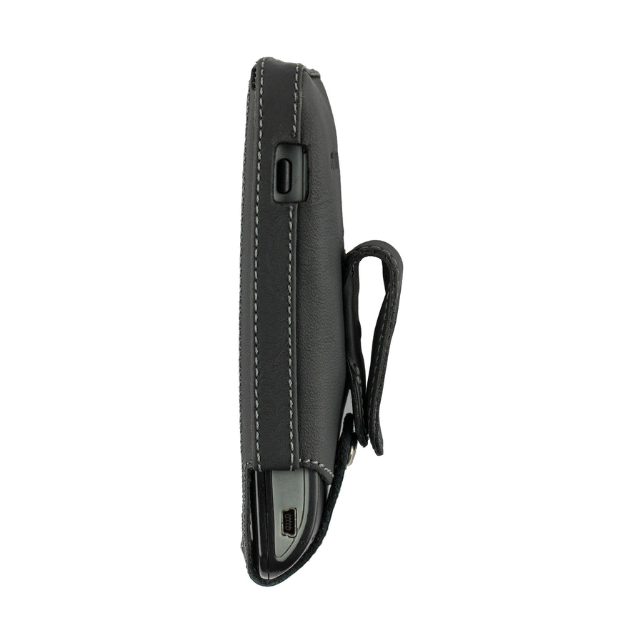 JT Berlin TurnLine Echtleder Gürteltasche für AVM FRITZ!Fon C6 Schwarz