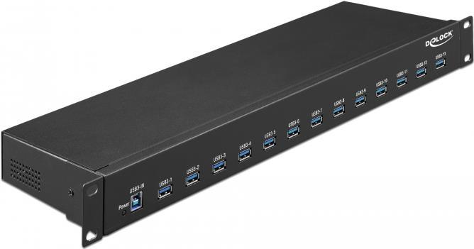 DeLock Hub 13 x USB 3,1 Gen 1 an Rack montierbar 64039