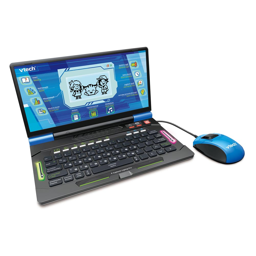 VTech School & Go Explorer Laptop Pro Lernlaptop für Kinder 6-8 Jahre Schwarz