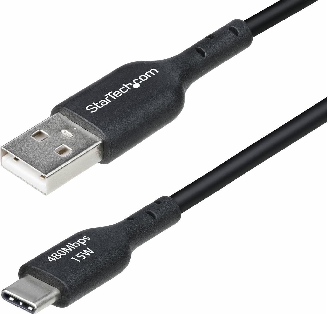 StarTech.com 3ft (1m) USB-A to USB-C Charging Cable, Charger Cord, M/M (USB2AC1MNC)