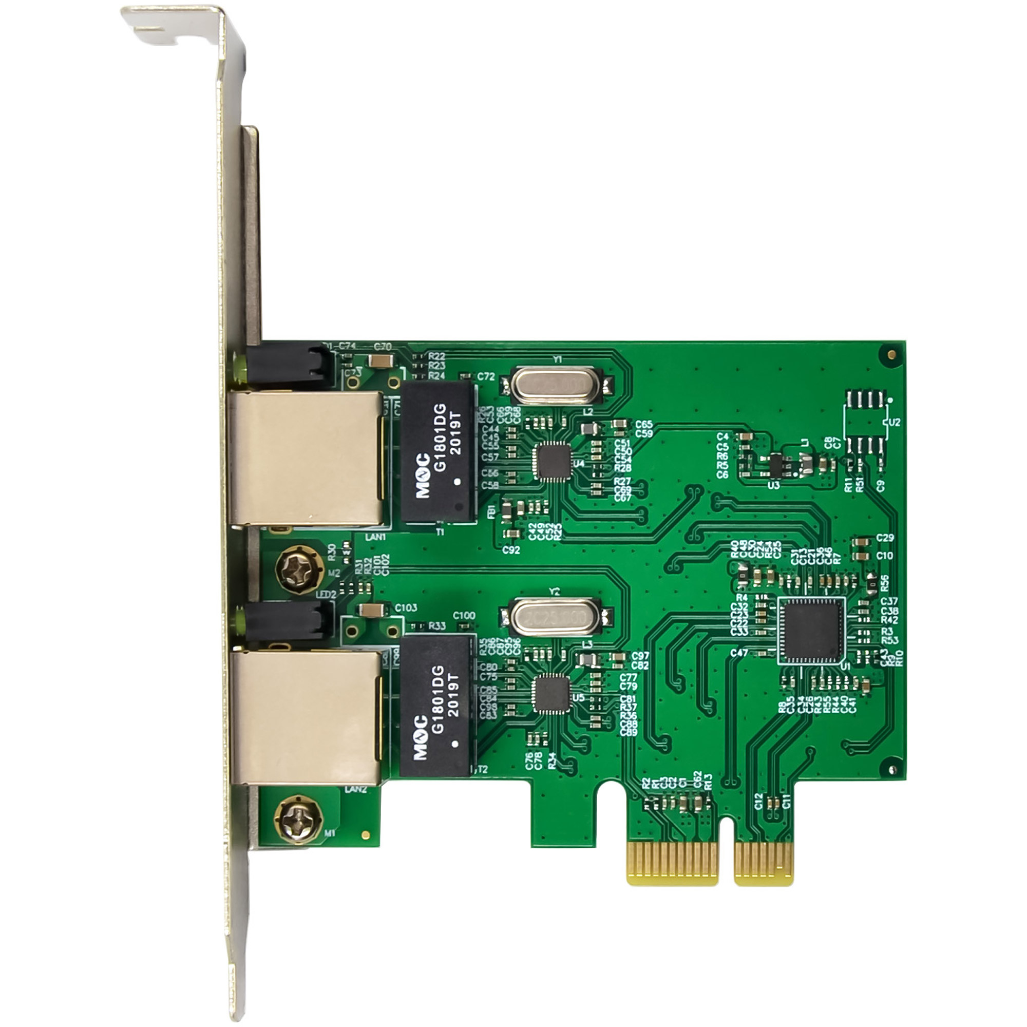 InLine 51128K Dual Gigabit Netzwerkkarte 2x RJ45 1000 Mbps PCIe x1
