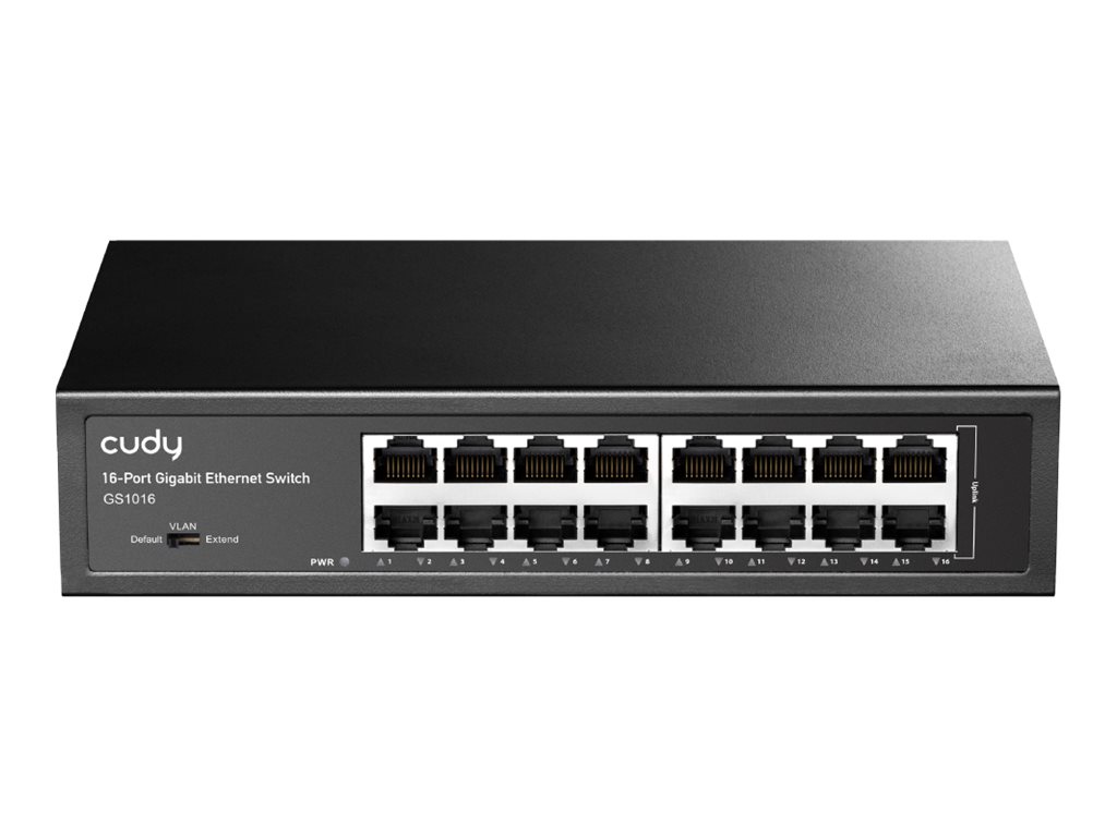 Cudy GS1016 Gigabit Ethernet Switch 16 Ports unmanaged Schwarz