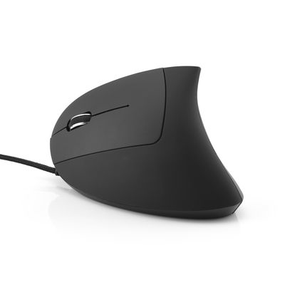MediaRange MROS231 Vertikale Maus Ergonomisch für Linkshänder USB 2.0 Schwarz