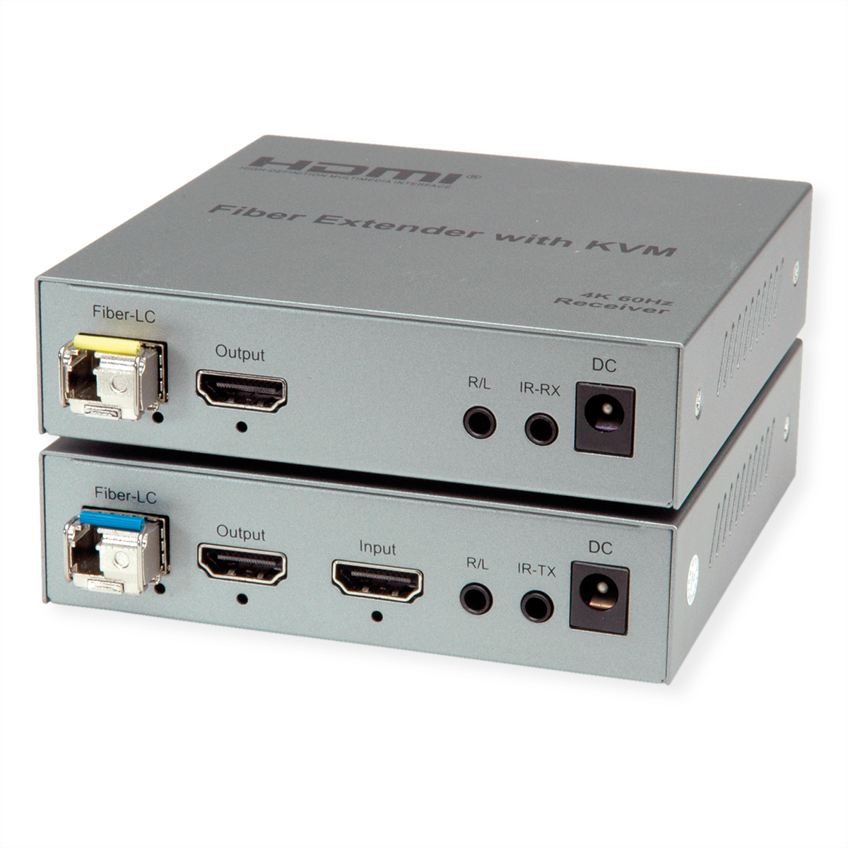 ROLINE KVM-Extender via LWL USB + HDMI 4K60 20 km