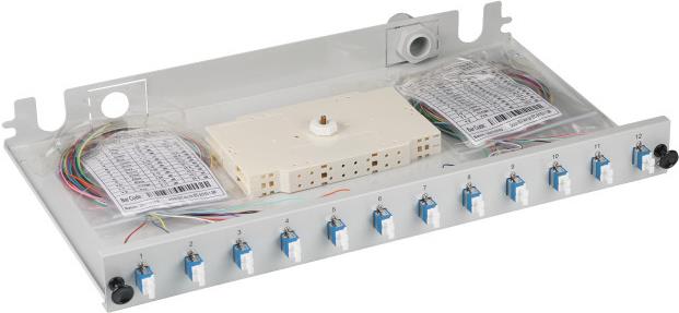 EFB-Elektronik Spleißbox LC 9/125µ OS2 ausziehbar, 12 Pigtails / 6 Kupplungen Hersteller: EFB Elektronik (B71921L12)