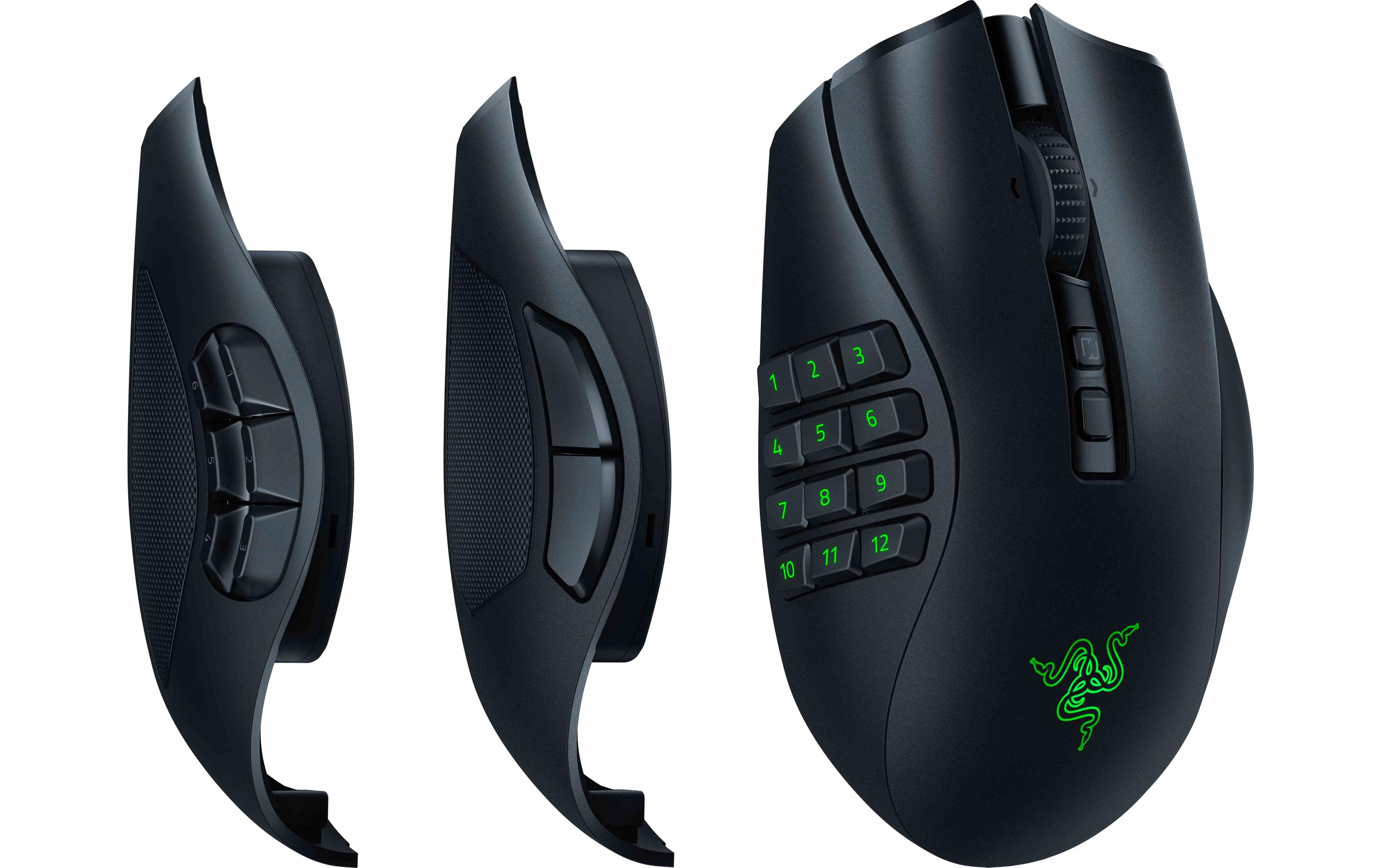 Razer Naga V2 Pro Gaming-Maus Optisch 30000 DPI Kabellos USB-C Bluetooth Schwarz