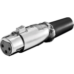 Wentronic Goobay Mikrofonkupplung, 3-polig, Goldkontakte - Verriegelung & geschraubte Zugentlastung (11959)