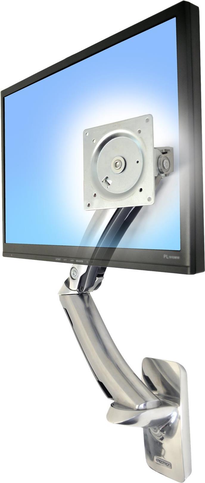 Ergotron MX Wall Mount LCD Arm Polished Aluminum
