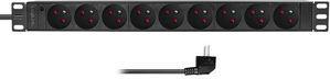 LogiLink Multiprise 19", 9 prises, sans interrupteur, noir (PDU9F03)