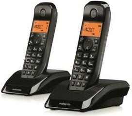 Motorola S12 Duo DECT-Telefon Anrufer-Identifikation Schwarz (C69000D48O2AES/S)