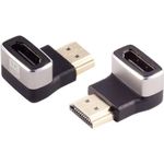 S/CONN maximum connectivity HDMI-A Adapter, 90° Winkel unten, 8K, Metall (10-01050)