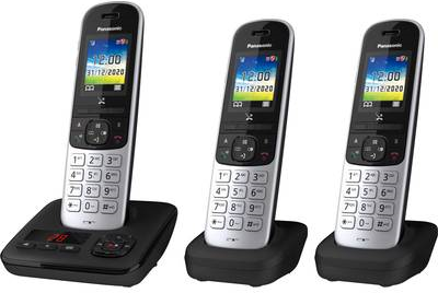 Panasonic KX TGH723 DECT Telefon Kabelloses Mobilteil Freisprecheinrichtung 200 Eintragungen Anrufer Identifikation Schwarz (KX TGH723GS)  - Onlineshop JACOB Elektronik