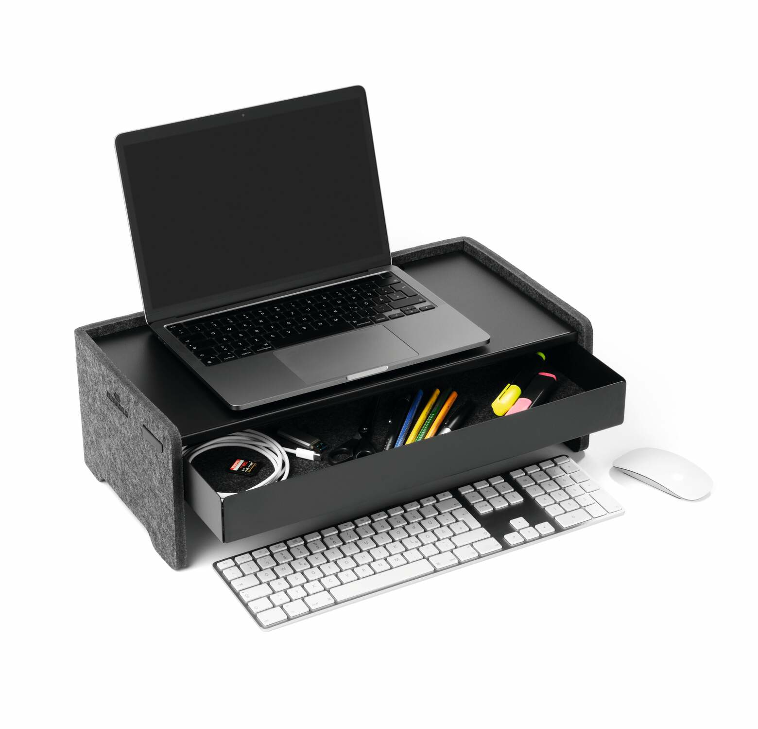 DURABLE Monitorständer EFFECT Untertisch-Schublade Schwarz