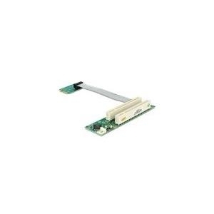 Delock Riser Karte Mini PCI Express > 2 x PCI mit flexiblem Kabel 13 cm links gerichtet (41355)
