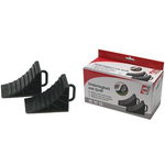 IWH Unterlegkeil mit Halter, schwarz, 2er Set aus Kunststoff, stark und robust, verhindert - 1 Stück (019605)