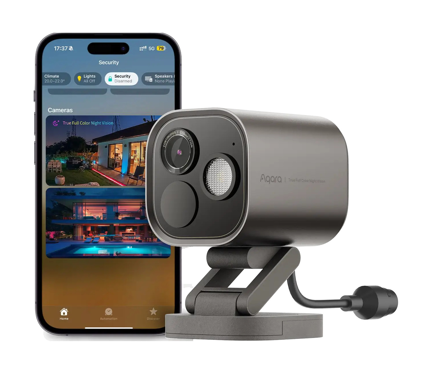 Aqara Hub G5 Pro CH-C03D Smart-Home-Hub mit IP-Sicherheitskamera Grau