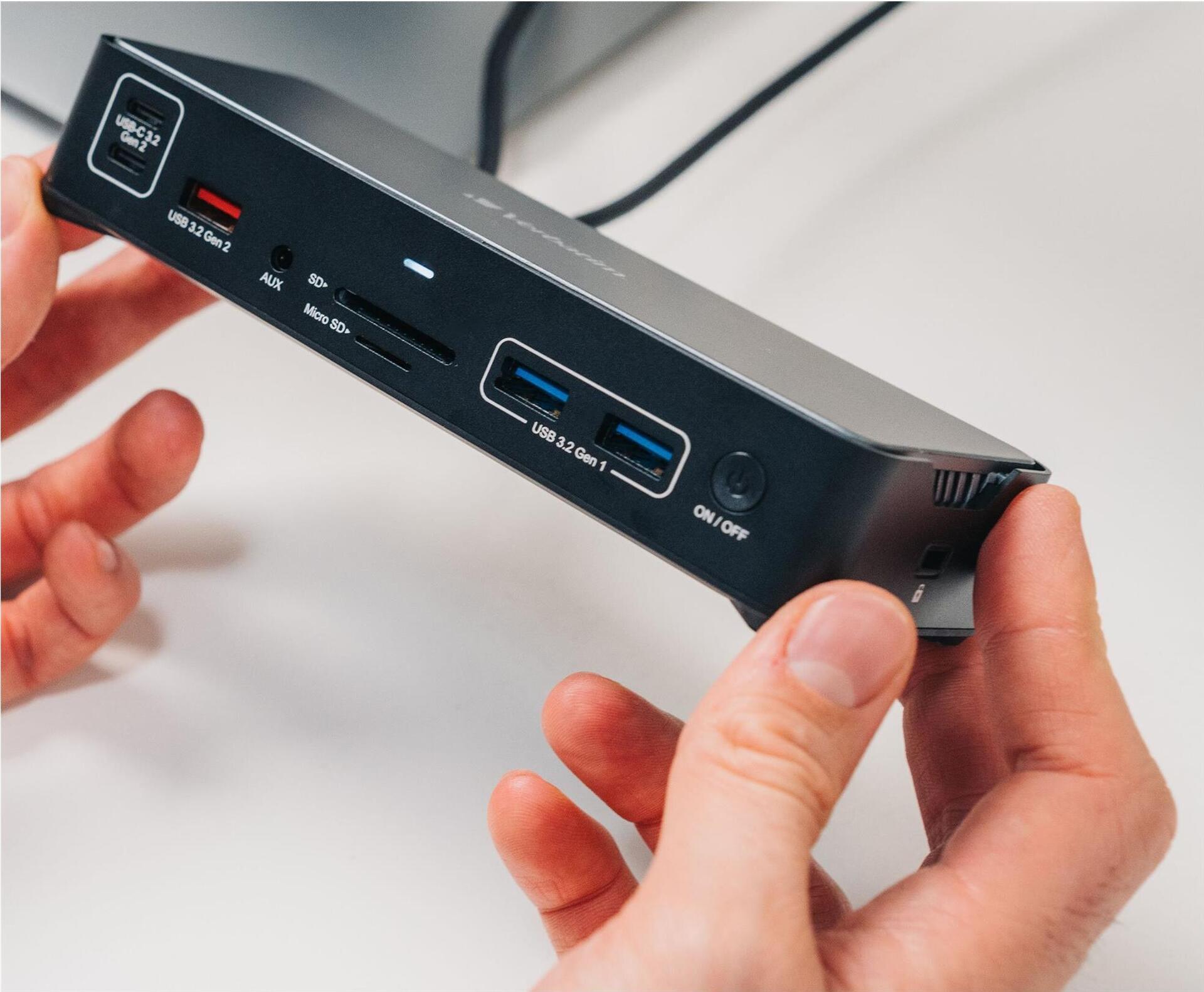 Verbatim Pro CDS-15 Dockingstation USB-C 100 W Power Delivery Schwarz, Grau