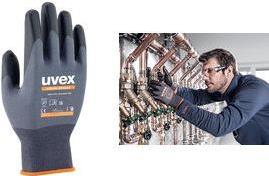 uvex Arbeitshandschuh athletic allround, Gr. 06, 1 Paar Schutzhandschuh für mechanische Tätigkeiten, Material: - 1 Stück (6002836)