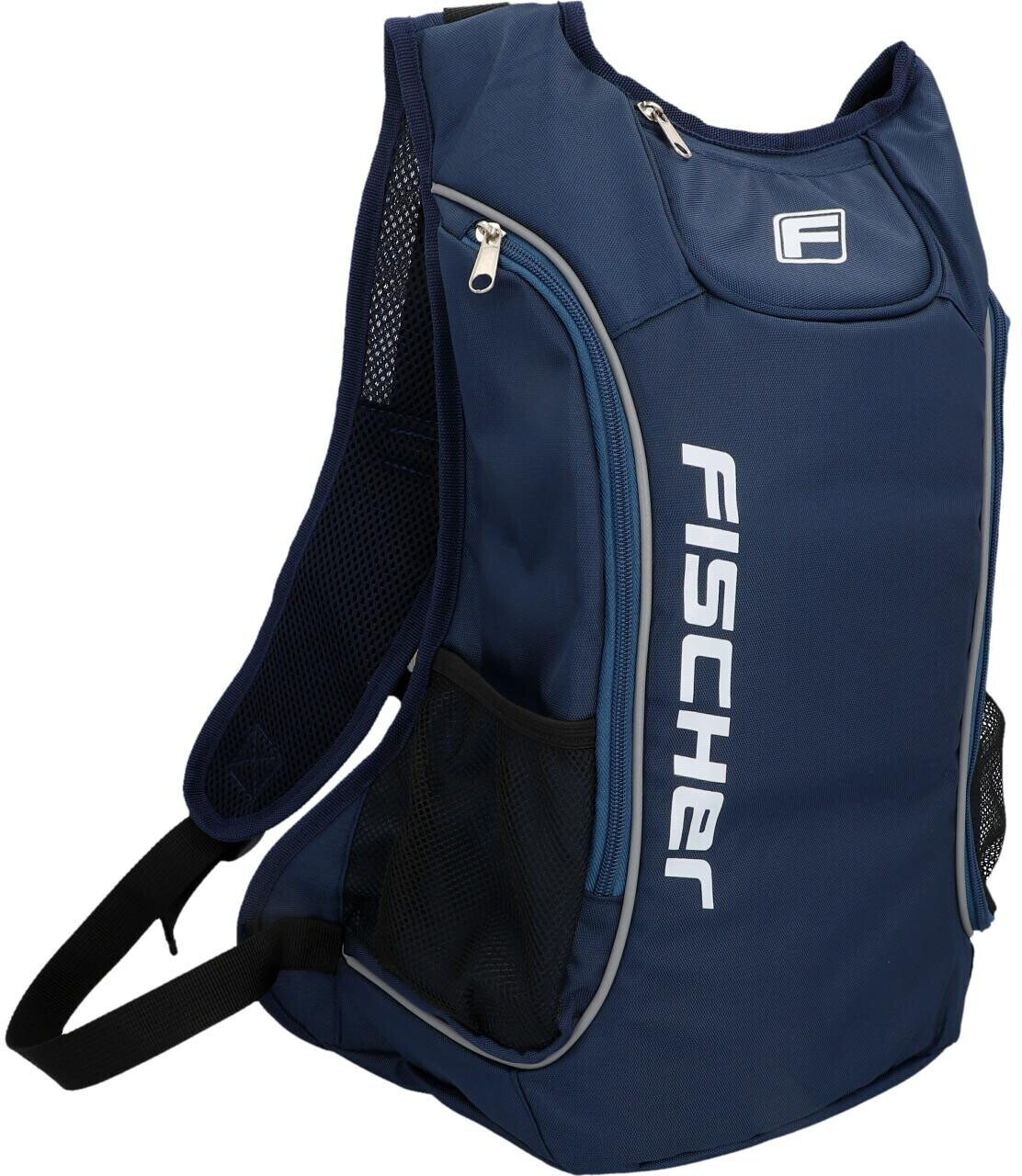 FISCHER Rucksack mit Blinkfunktion, dunkelblau mit Rechts- und Linksblinker, Gefahr- bzw. Stopp-Signal, - 1 Stück (50397)