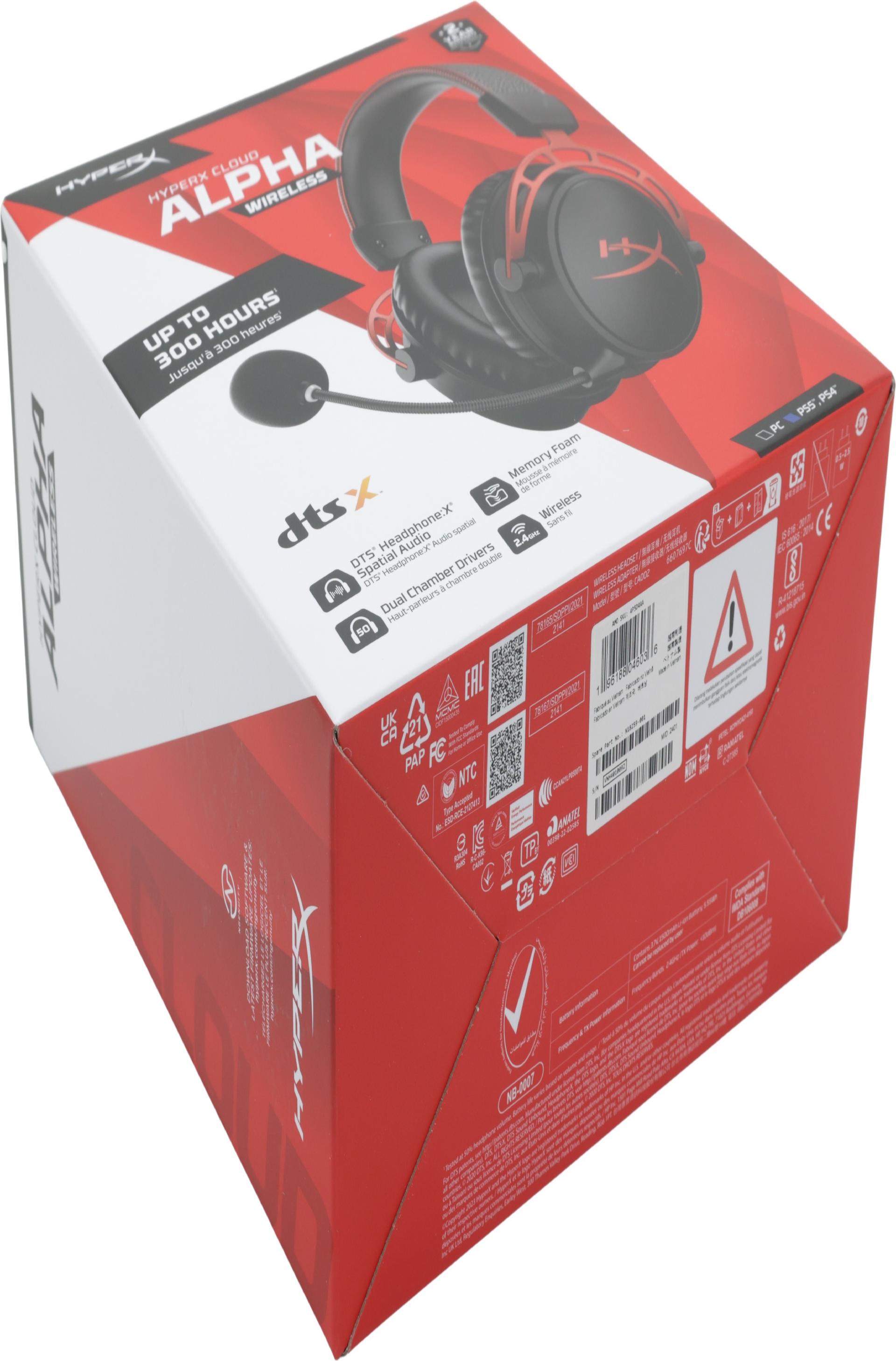 HyperX Cloud Alpha Wireless Gaming-Headset Schwarz-Rot