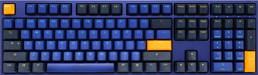 DUCKYCHANNEL ONE 2 Horizon PBT Gaming Tastatur, MX-Red - Blau